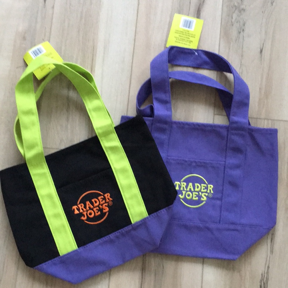 Trader Joe's Tote Bags - Black and Purple